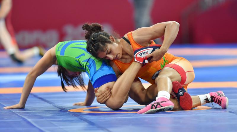 The Asian Games 2018 gold also enabled Vinesh Phogat to achieve another feat as she became the only woman wrestler to win two medals in back-to-back Asian Games. (Photo: PTI)