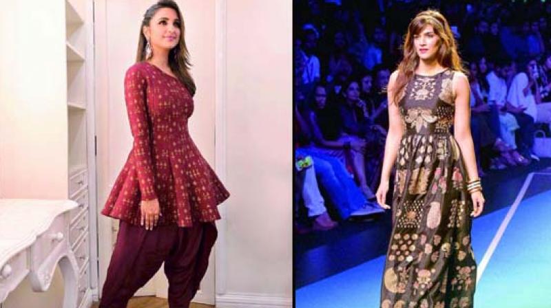 Safe style: Wearing dhoti pants like Parineeti Chopra or a tight fitting dress like Kriti Sanon will not just make you look stylish, but will keep you safe too!