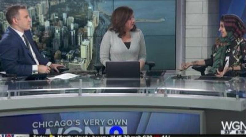 Iranian-American Muslim fashion blogger Hoda Katebi was told during a segment on local Chicagos WGN News morning show that she does not sound American because of her views, on live television. (Photo: Twitter/Screengrab)