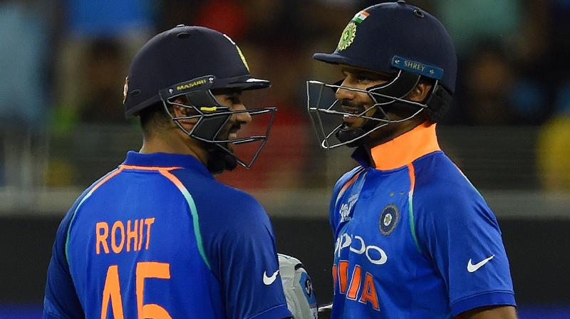 The Men in Blue made light work of the chase with Rohit Sharma and Shikhar Dhawan providing a fiery start.  (Photo: AFP)