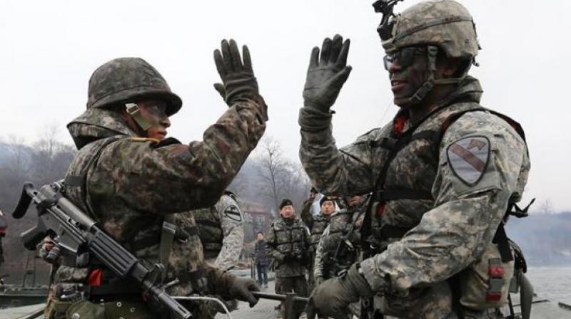 The South Korean and US militaries regularly conduct joint exercises, often enraging North Korea (Photo: AFP)