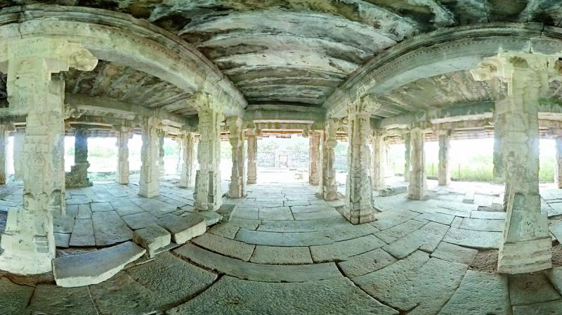 An ancient structure on the hilltop Kondaveedu fort is situated on 25 km of distance from Guntur.  (Photo: DECCAN CHRONICLE)