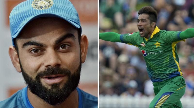 After Virat Kohli went gaga over Mohammad Amir, the Pakistani left-arm pacer returned the favour lauding the Indian skipper. (Photo: PTI / AP)