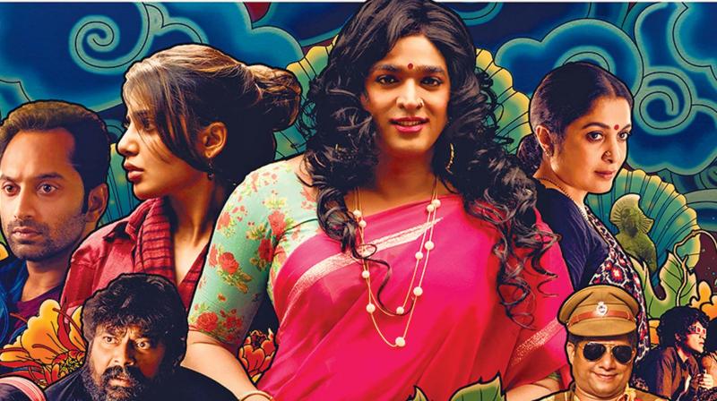 Said to be a black comedy entertainer, the first look poster was released recently and is going viral with a saree-clad Vijay Sethupathi quite a hit.