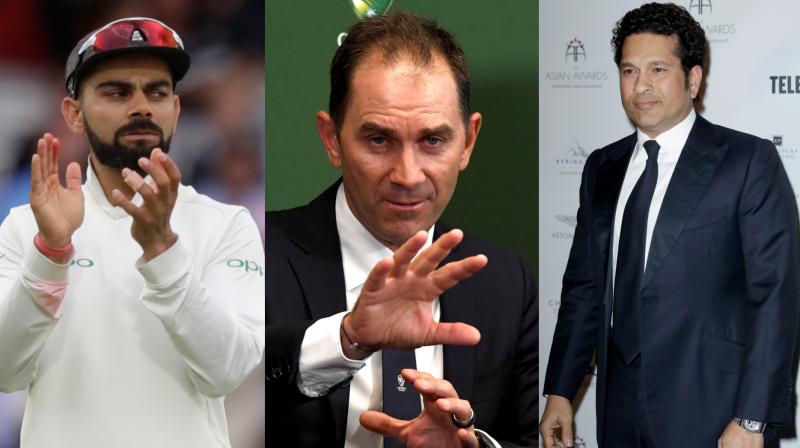 Coach Justin Langer Saturday rebuffed criticism from Sachin Tendulkar that Australias batting was too defensive, and complained that if his team celebrated like Virat Kohli they would be seen as the worst blokes in the world. (Photo: AP / AFP)