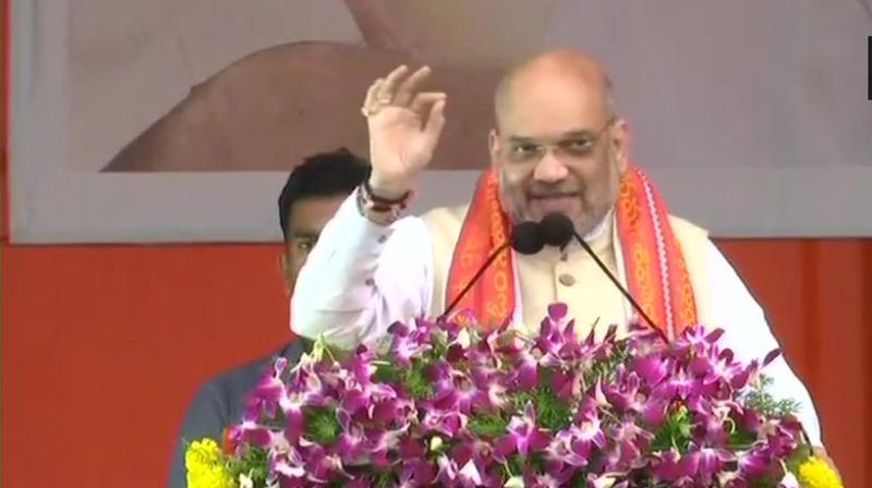 BJP president Amit Shah said the Congress, with is support base shrinking drastically, was incapable of becoming an alternative to the TRS. (Photo: Twi