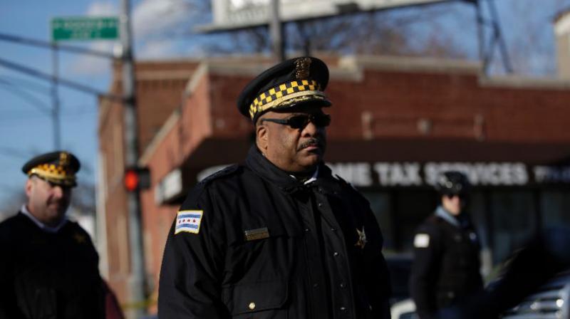 Chicago Police Superintendent Eddie Johnson arrives at the scene of a triple shooting. (Photo: AFP)