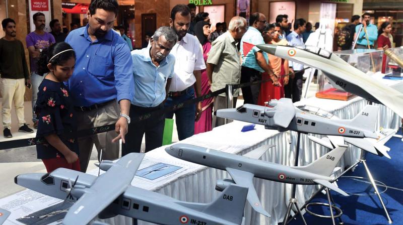 Visitors at the Parakram Parv exhibition organised by the Southern Naval Command as part of the second anniversary of surgical strike in Kochi on Friday. (Photo:DC)