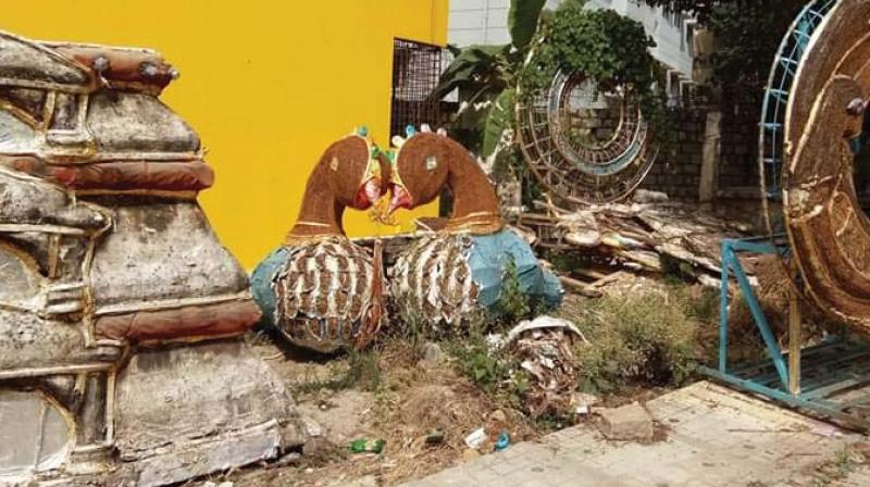 An illegal dumping ground in OMBR Layout  (Image DC)