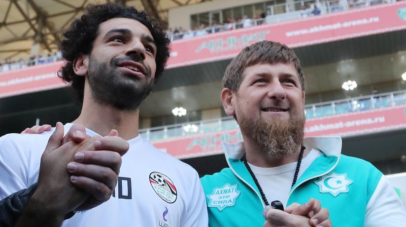 Kadyrov  himself went to the Egyptian team hotel to pick up Salah and deliver him for training at the football stadium before 8,000 cheering fans. (Photo: AFP)