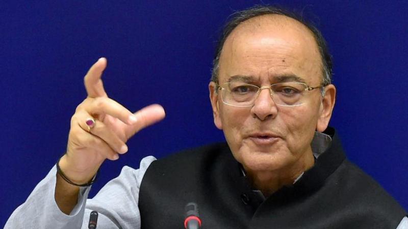 Finance minister Arun Jaitley addresses the media after the 22nd meeting of the GST Council in New Delhi. (Photo: PTI)