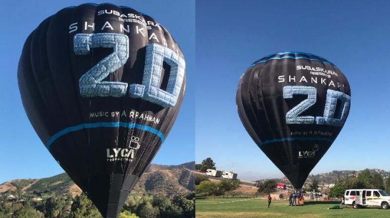 100-foot-tall hot air balloons being released at Hollywood park, in Hollywood Hills,