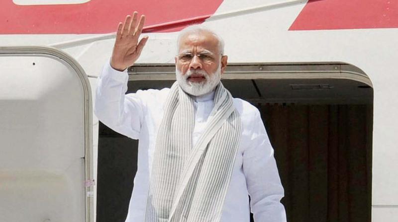 Prime Minister Narendra Modi departs for Astana to attend the Shanghai Cooperation Organisation Summit, in New Delhi. (Photo: PTI)