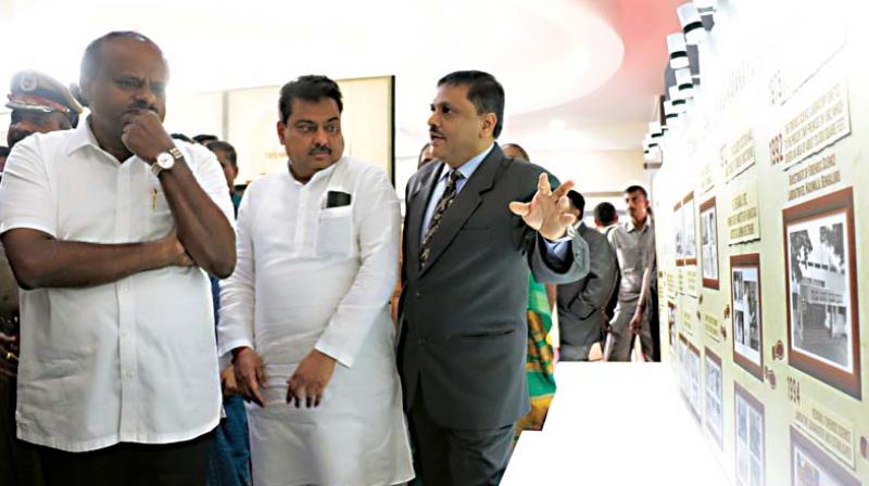 Chief Minister H.D. Kumaraswamy and Home Minister M.B. Patil at a meet on Forensic Sciences on Thursday.