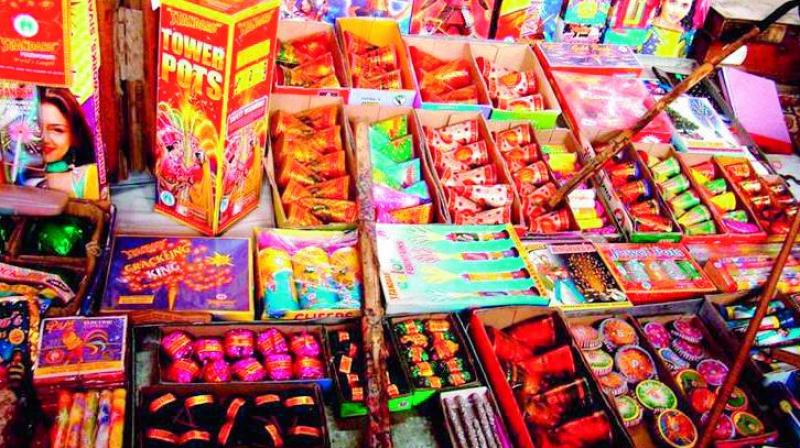 Each trader generally keeps around firecrackers worth Rs 2 to Rs 4 lakh.