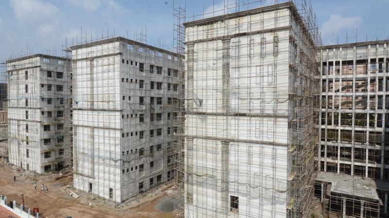 New hospital at Omandurar under construction.