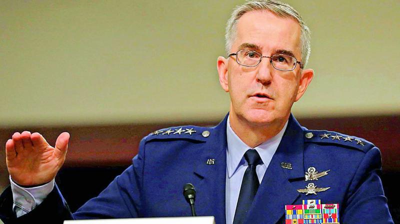 In the event that Mr Trump decided to launch a nuclear attack, Air Force General John Hyten would provide him with strike options that are legal. The command would control nuclear forces in a war.