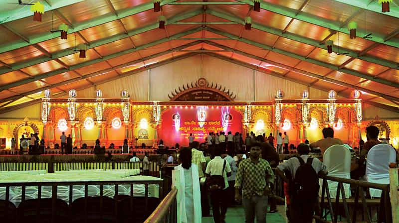 Maharajas College Grounds, the main venue for 83rd All India Kannada Sahitya Sammelana in Mysuru (Photo: KPN)