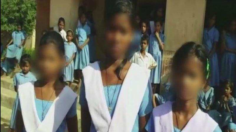 The incident came to light when the parents of the girls came to meet them and found them missing from the school. (Photo: ANI)