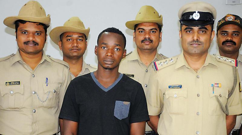 The Nigerian drug peddlar. The Koramangala police arrested two people for drug peddling.