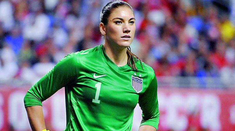 Former US womens national team goalkeeper Hope Solo