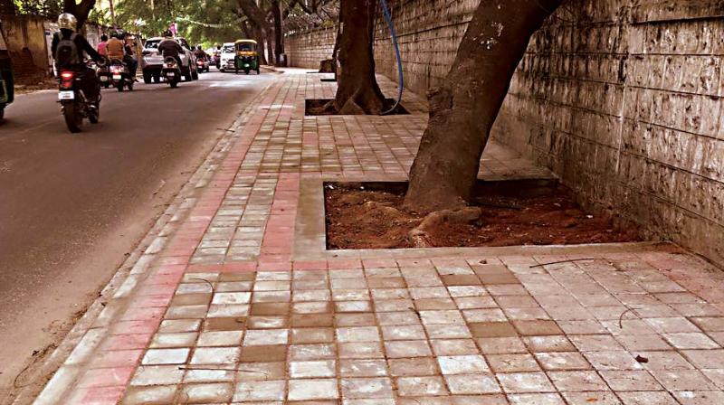 A pavement in Sanjaynagar