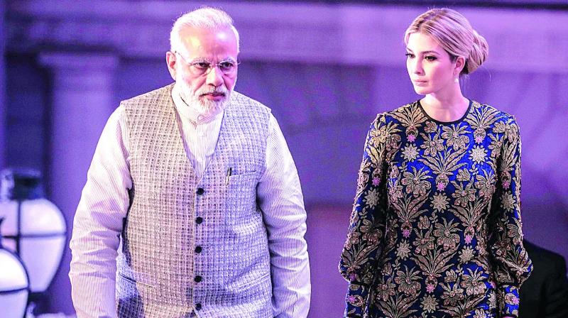 Ivanka Trump and Prime Minister Narendra Modi