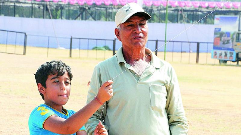 Daksh with his grandfather Nutan Das