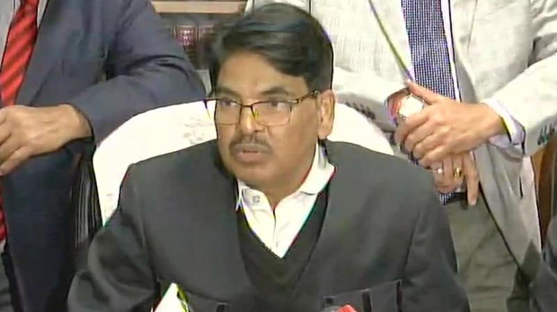 BCI Chairman Manan Kumar Mishra said political parties should not try and take mileage out of the January 12 press conference by the four senior most apex court judges. (Photo: ANI)