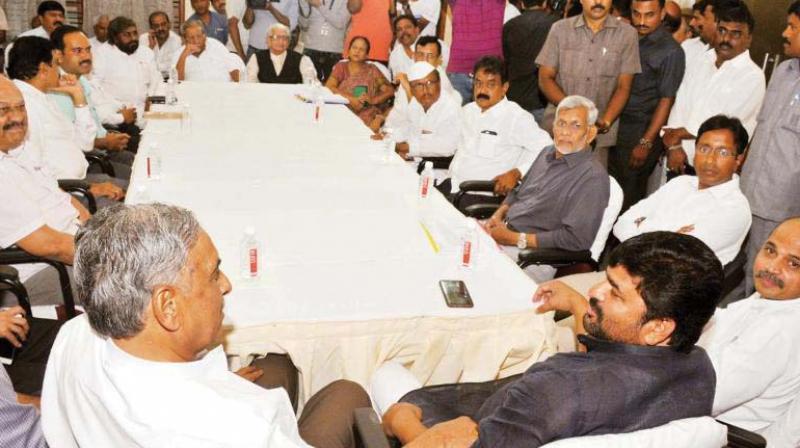 A file photo of Lingayat and Veerashaiva leaders holding a meeting in Bengaluru