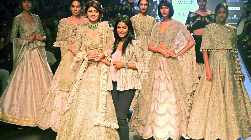 Showstopper Shilpa Shetty loves the jackets in the designers collection