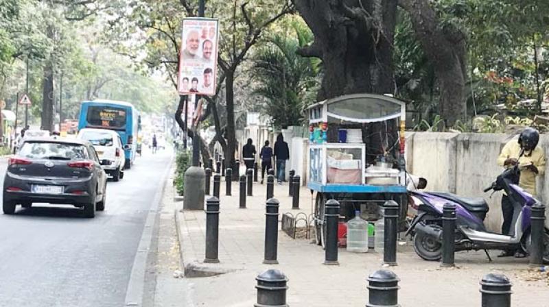 An encroached TenderSure footpath in the city. (Photo:DC)