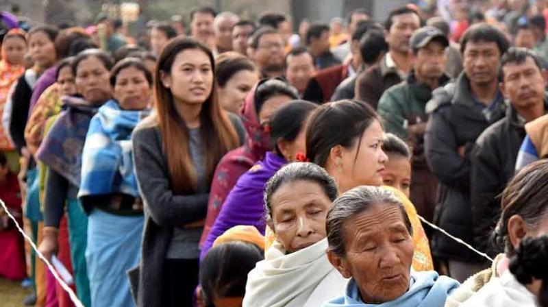 Out of the 60 seats in Nagaland, voting will take place on 59 seats as NDPP chief Neiphiu Rio has been declared elected unopposed from 11-Northern Angami-II Assembly Constituency. (Photo: File/PTI)