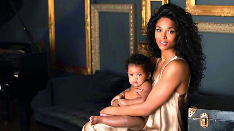 Singer Ciara with baby Sienna