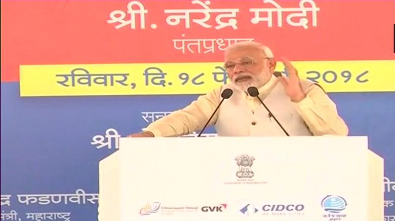 Prime MInister Narendra Modi also accused former governments of stalling infrastructure projects and said his government started development projects worth Rs 10 lakh crore. (Photo: ANI)