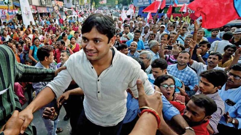 Student leader Kanhaiya Kumar at a rally (for representation only)