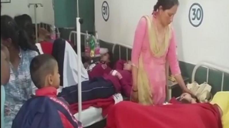 A total of 175 students of a government school in Surajpur district fell ill after they consumed food served in the school on Holi. (Photo: ANI)