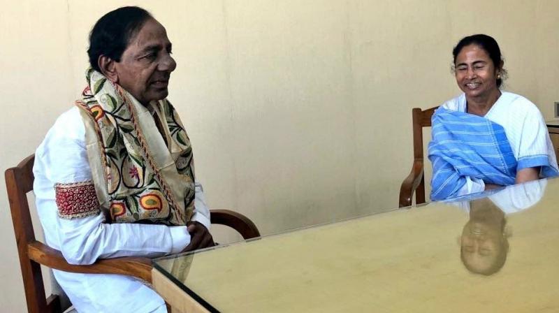 On March 4, West Bengal chief minister Mamata Banerjee spoke to K Chandrashekhar Rao over phone and conveyed her complete support on his statement to bring about qualitative changes in governance. (Photo: ANI)