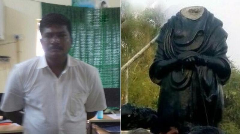 A CRPF personnel has been arrested for vandalising Periyars statue in Tamil Nadus Pudukottai.
