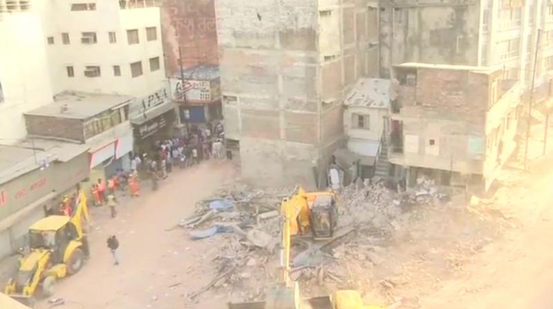 Rescue operations are underway in the area and police personnel are attempting to pull out those feared trapped under the rubbles. (Photo: ANI)