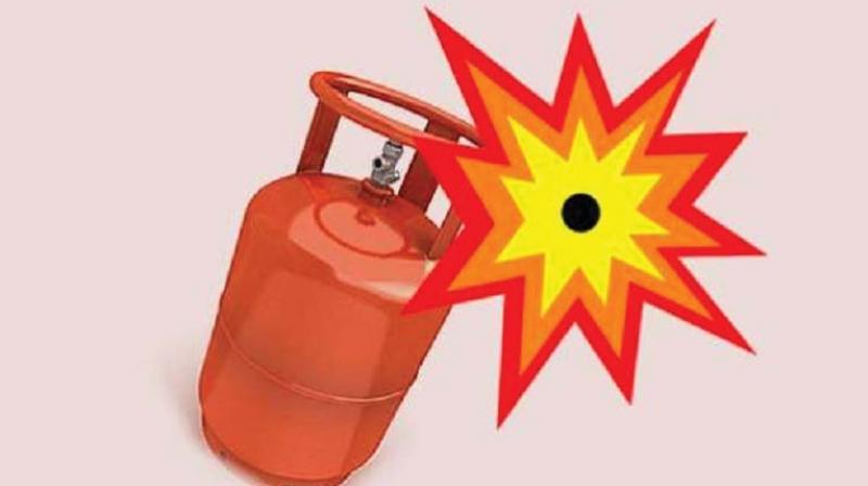 Fourteen people sustained severe injuries in two separate incidents of LPG blast in Bagalgunte and Jagajeevanram Nagar on Thursday.