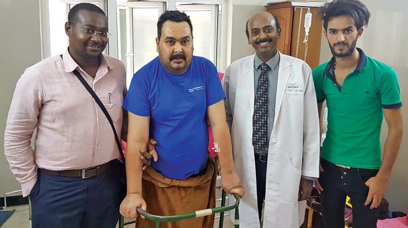 Patient from Iraq underwent  surgery at a hospital  in Coimbatore for a rare Hydatid Disease of spine. According to hospital sources, this is the 4th reported case in the world.	(Photo:DC)