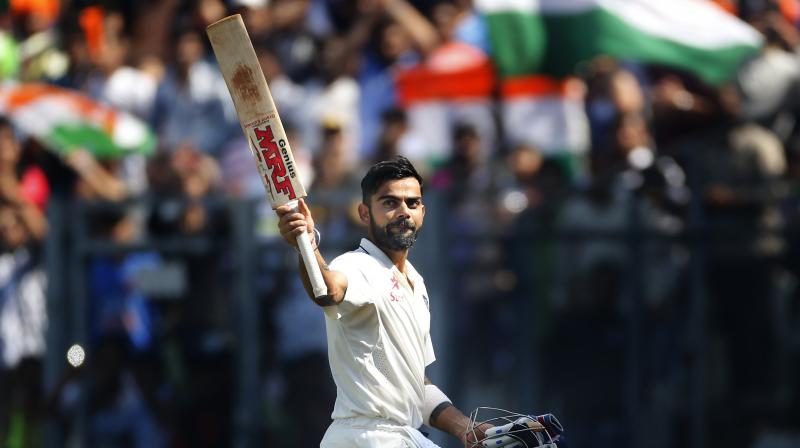 Virat Kohli led from the front as he amassed 655 runs in the five-match Test series against England and went on to win the Man of the Series Award. (Photo: AP)
