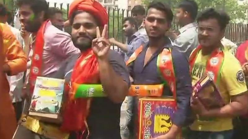 BJP has proved an overwhelming number of opinion and exit polls wrong in the Karnataka Assembly election result. (Photo: ANI/Twitter)