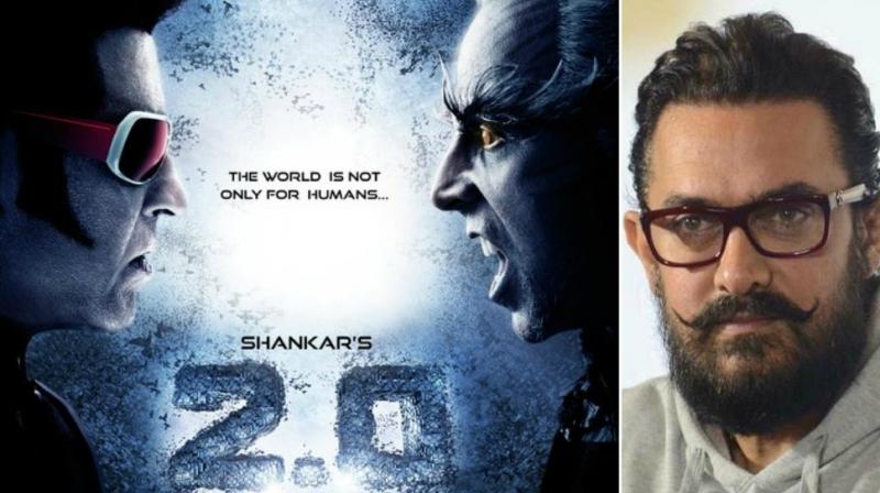 2.0 poster, Aamir Khan in Thugs Of Hindostan look.