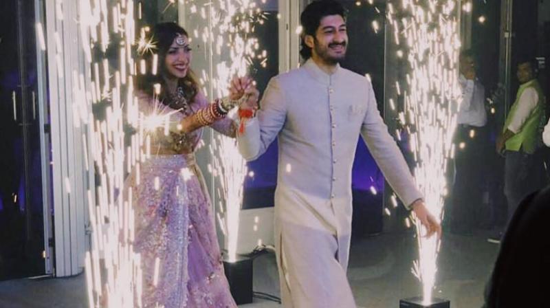 Mohit Marwah and Antra Motiwala at their wedding.