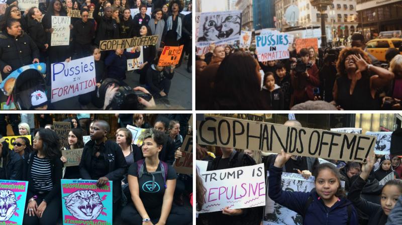Pussy grabs back: US women rally against Donald Trump