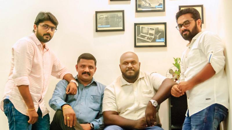 Directors of Sienti Solutions (from left) Munna Panicker, Sreejith Sudhakar, Prajith Prakashan and Jinu Thomas Lukose