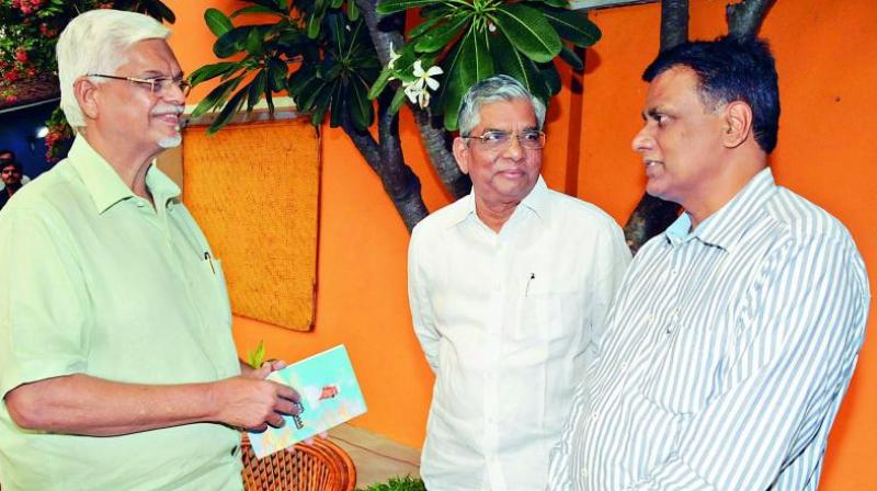 Former Prime Minister P.V. Narasimha Raos grandson N.V. Subhash (right). (Photo: DC)