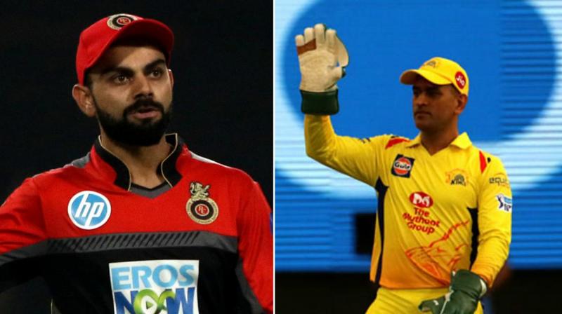 Virat Kohli-led RCB are currently languishing in sixth position  with 4 points from 5 games, while MS Dhoni-led CSK are currently in second position with 8 points from 5 games. (Photo: BCCI)